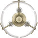 Calla 3 Light 15.13 inch White Gold Semi-Flush Ceiling Light